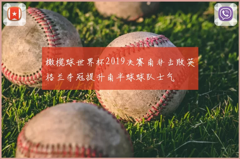 橄榄球世界杯2019决赛南非击败英格兰夺冠提升南半球球队士气